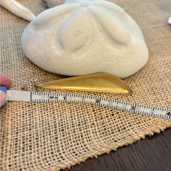 Alexis Bittar Long Angle Gold Lucite Earrings NWT - Picture 4 of 4